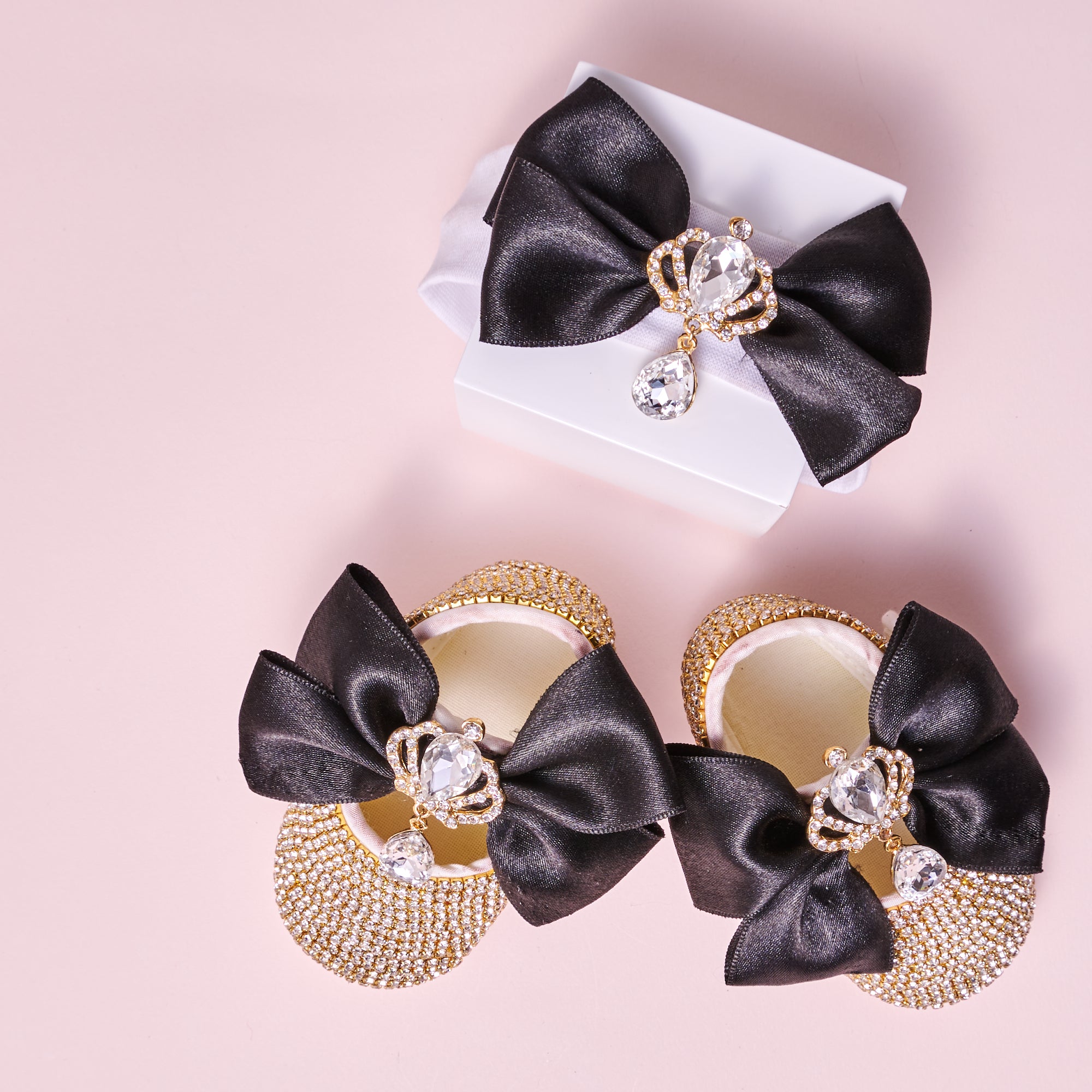 Royal Crown Babydoll Crystals Shoes and Headband