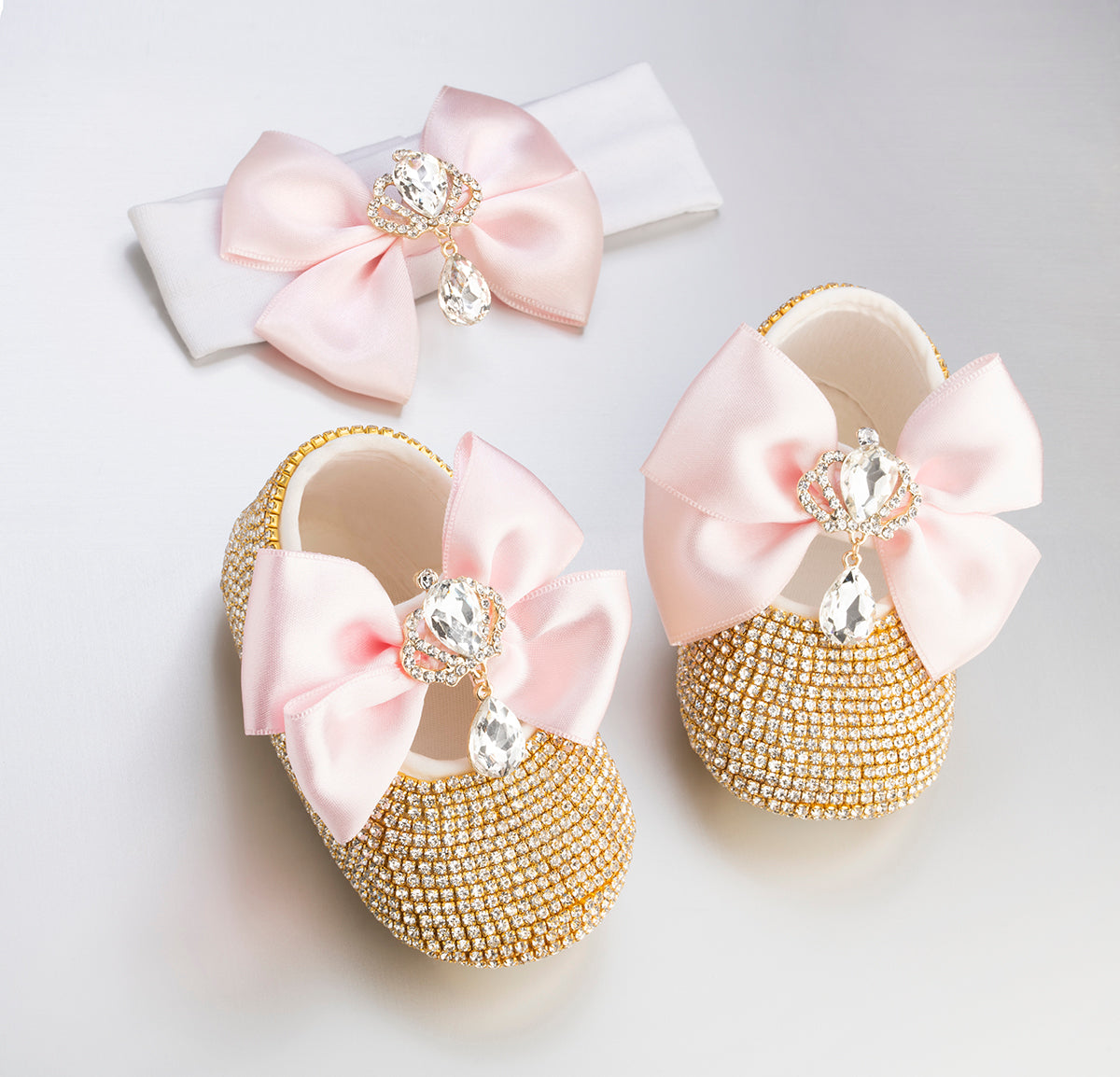Royal Crown Babydoll Crystals Shoes and Headband