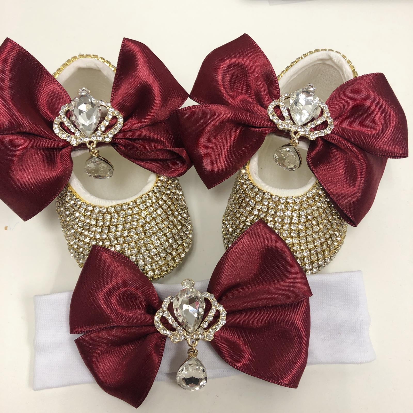 Royal Crown Babydoll Crystals Shoes and Headband