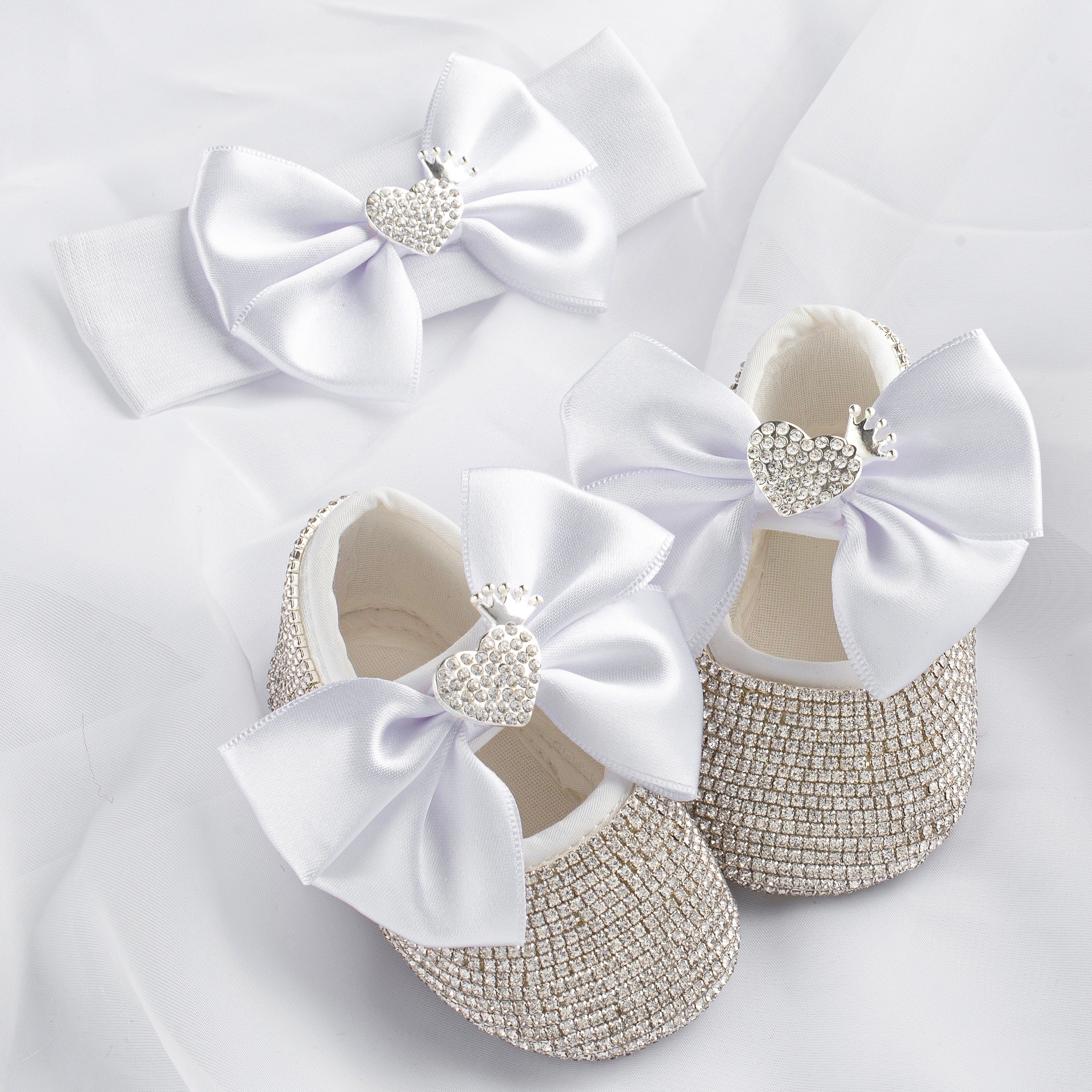 Queen Of Heart Babydoll Crystals Shoes and Headband