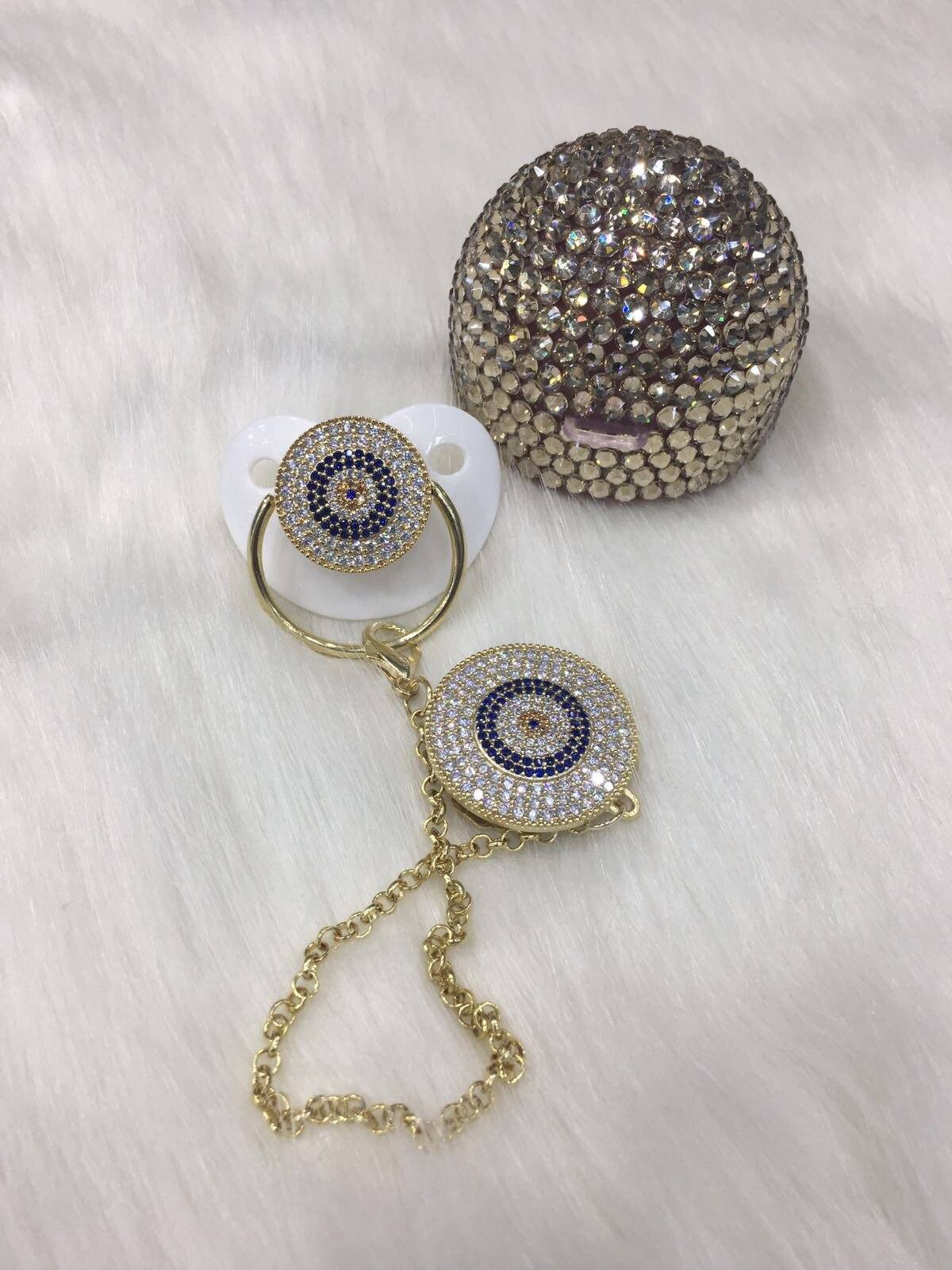 Pacifiers - Round Evil Eye Paci