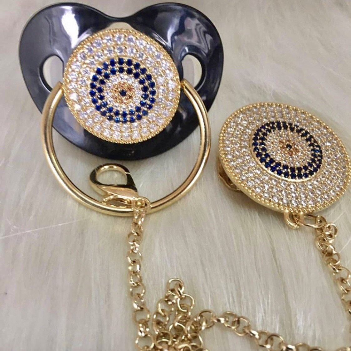 Pacifiers - Round Evil Eye Paci