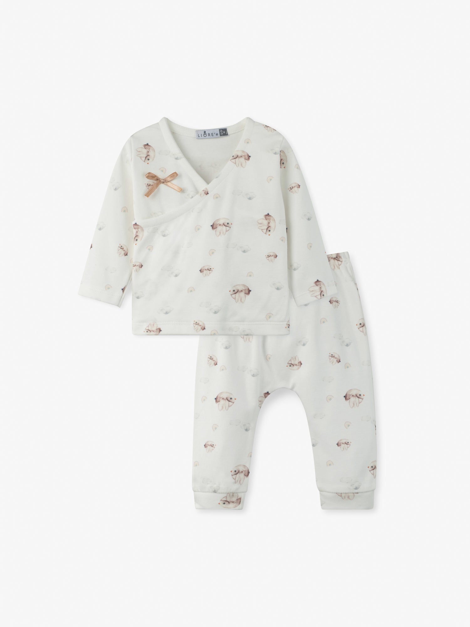 Floating birdies pajama