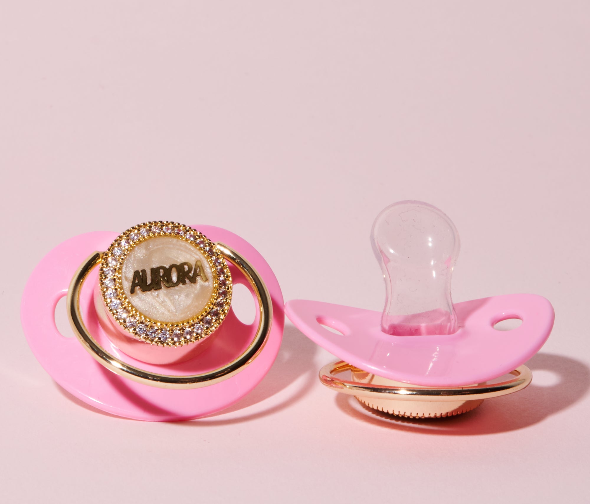 Luxury Baby Name Pacifier & Clip Set
