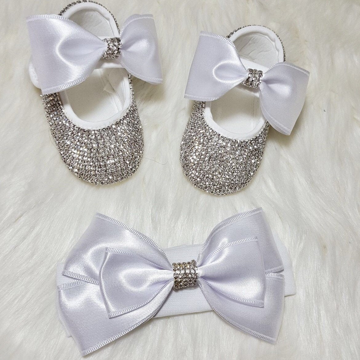 Swarovski crystal hot sale baby shoes