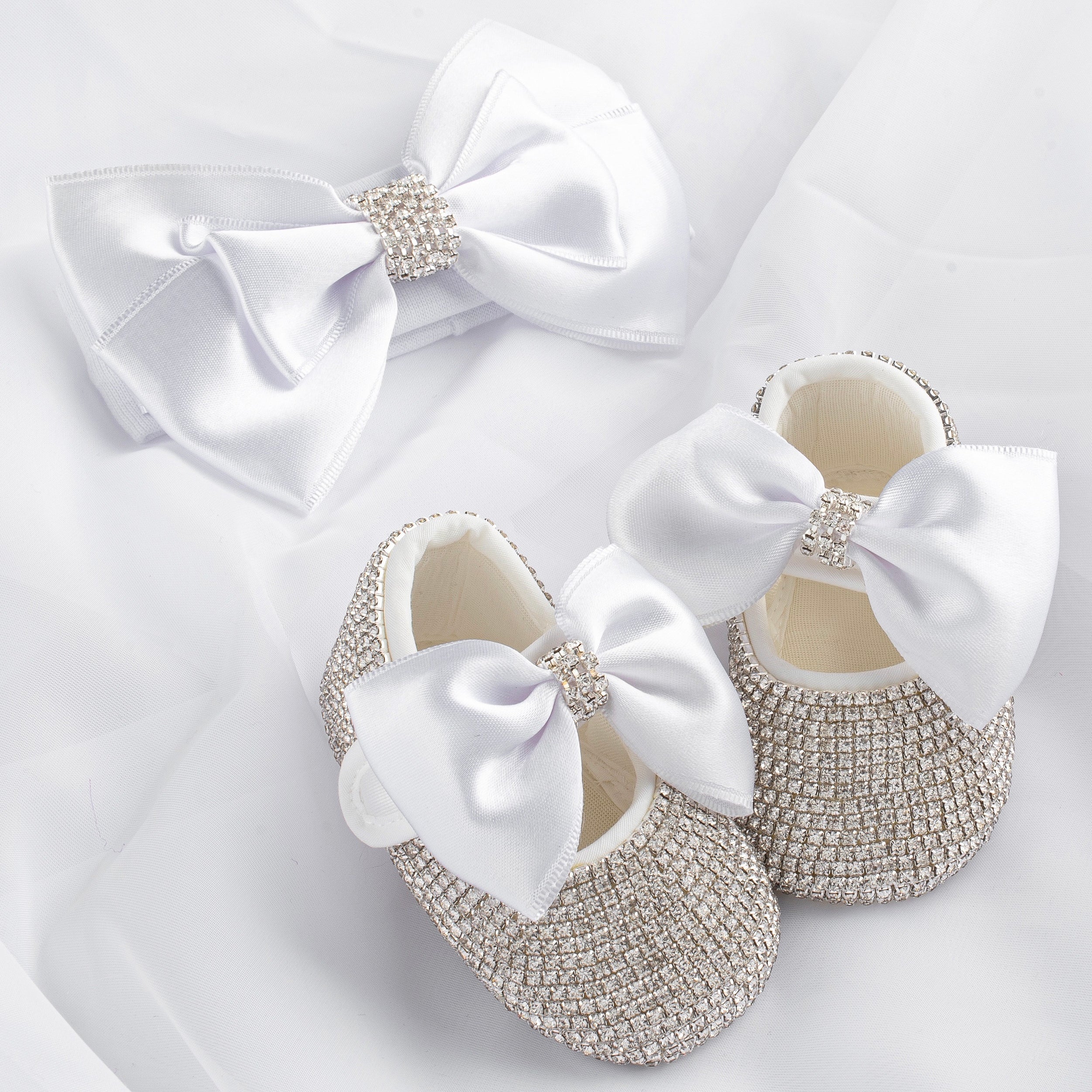 Baby Doll Crystal Shoes and Headband