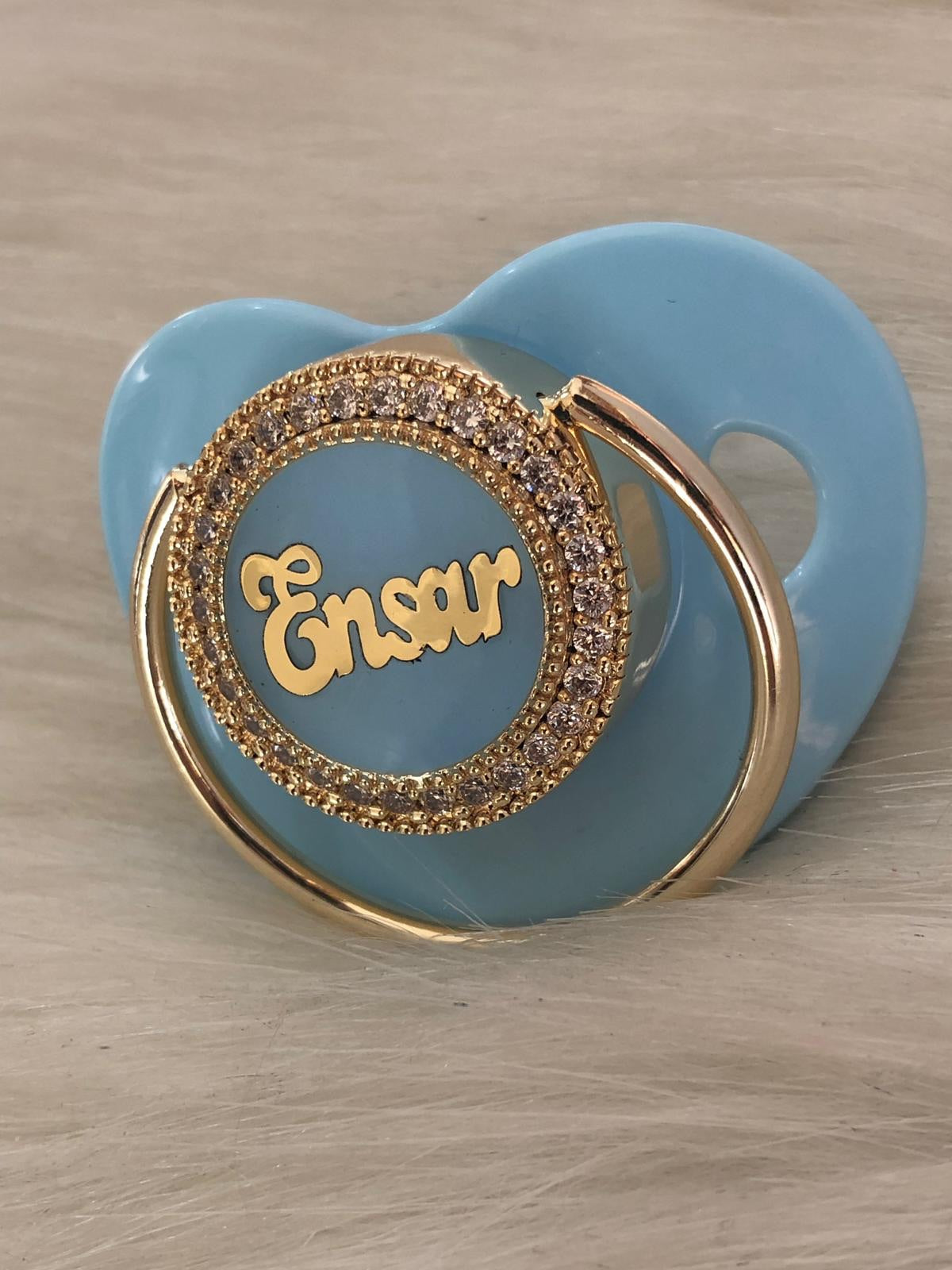 Baby Name Pacifier & Clip Set