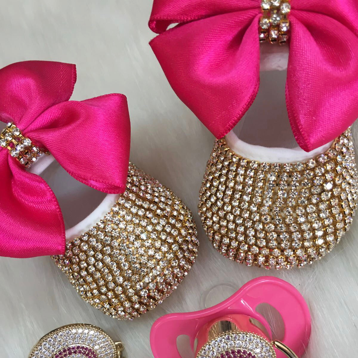 Baby Doll Crystal Shoes and Headband