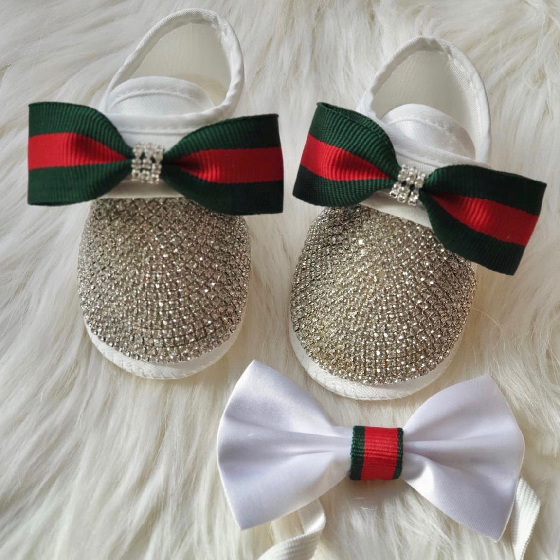 Baby Boy Crystal Shoes & Bow Tie