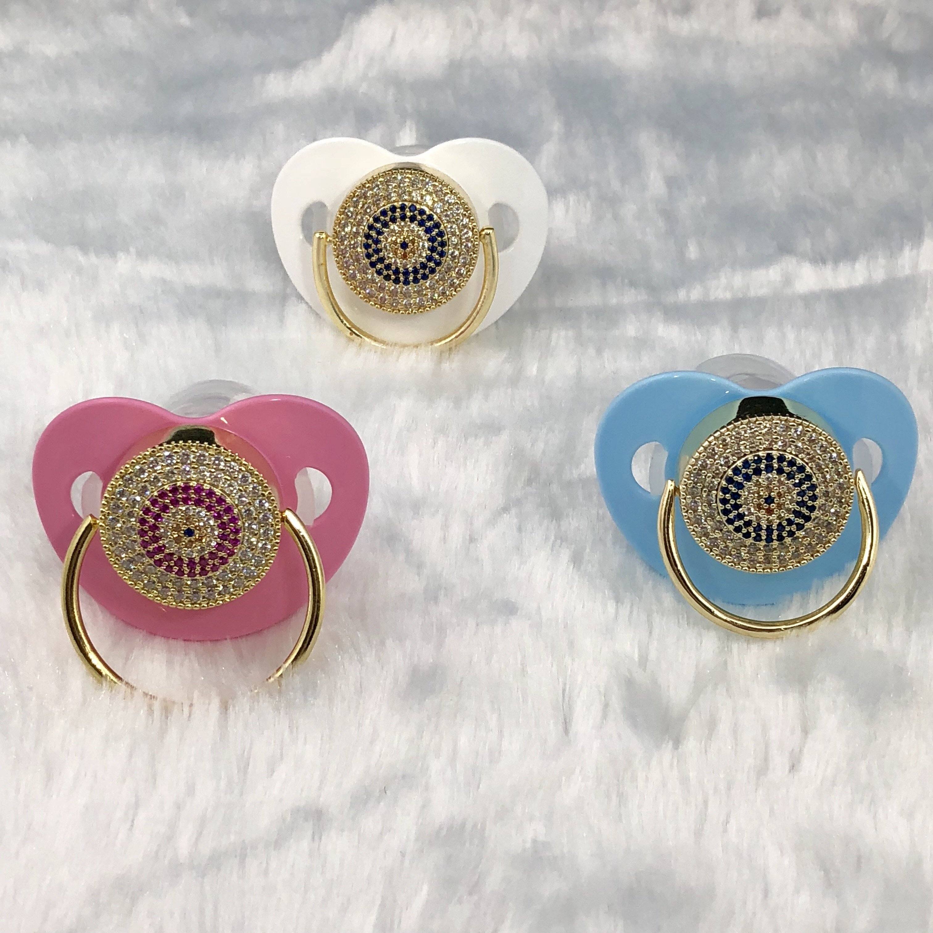 Pacifiers - Round Evil Eye Paci
